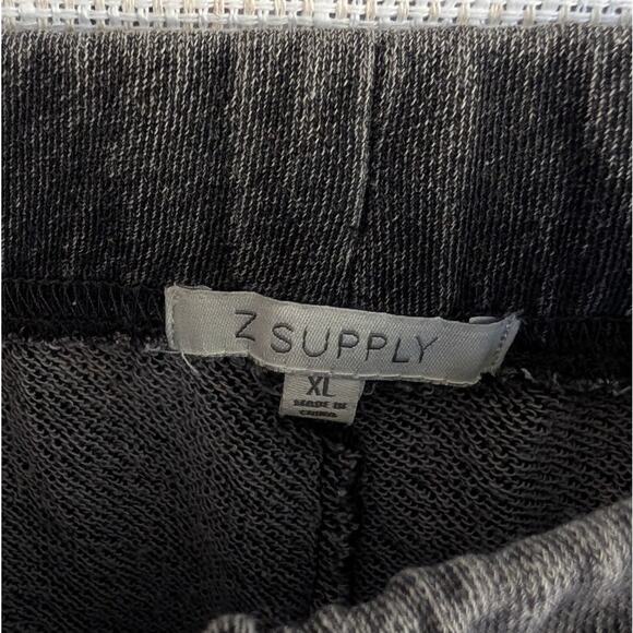 Z Supply Gray Hunter Knit Denim High-rise Wide Leg Pants, size XL - Picture 3 of 8